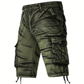 Manlyflex Camo Pattern Cotton Cargo Shorts