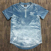 Men's Irregular-Cut Zip Tee – Street Style