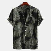 Men's Floral Short-Sleeve Shirt – Casual Urban