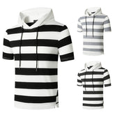 Men's Hooded Sports Tee – Gym Short-Sleeve