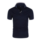 Men's Polo Shirt – Solid Lapel Short-Sleeve