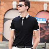 Men's Mercerized Cotton T-Shirt – Solid Short-Sleeve