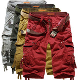 Men's Multi Pocket Plain Cargo Shorts