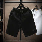 Men's Cotton Beach Shorts – Solid Color