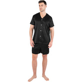 Mens Silk Pajamas Button Down Mens Silk Pajama Set Silk Shorts Set