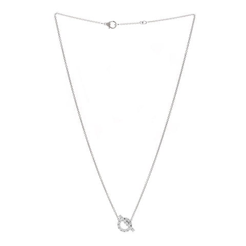 18K White Gold Diamond Finesse Pendant Necklace