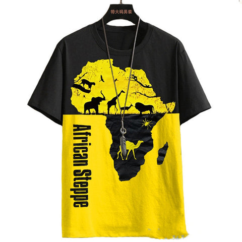 Men's Hip-Hop Loose Tee – Large Summer Fit