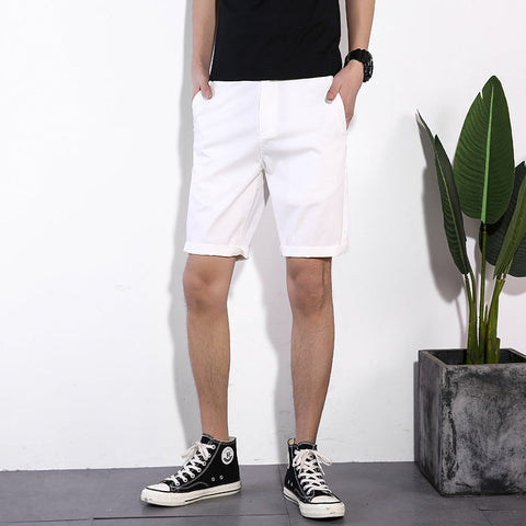 Men's Cotton Shorts – Solid Color Casual