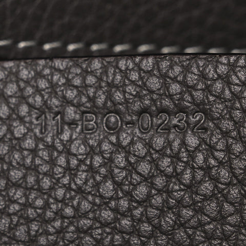 Grained Calfskin Maxi Gallop Sling Bag Grey