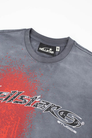 Hellstar Red Drip Gradient Vintage Washed Oversized T-Shirt