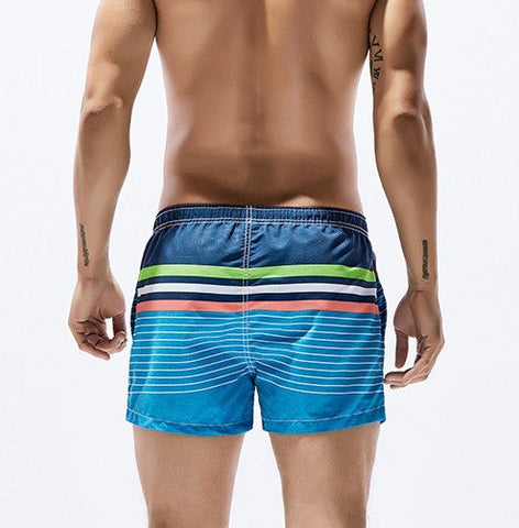 Men's Casual Shorts – Striped Print