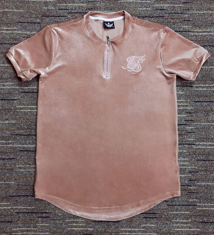 Men's Irregular-Cut Zip Tee – Street Style