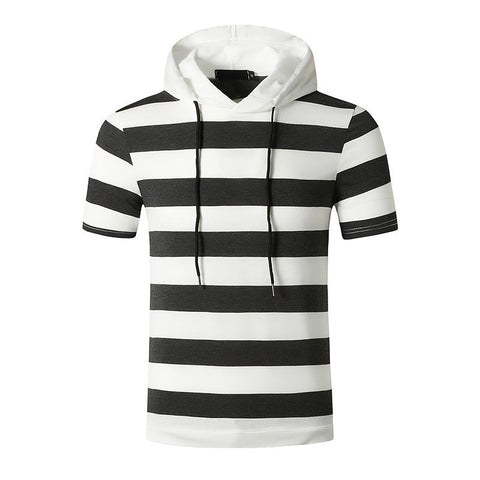 Men's Hooded Sports Tee – Gym Short-Sleeve