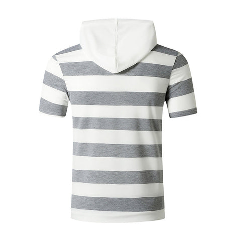 Men's Hooded Sports Tee – Gym Short-Sleeve