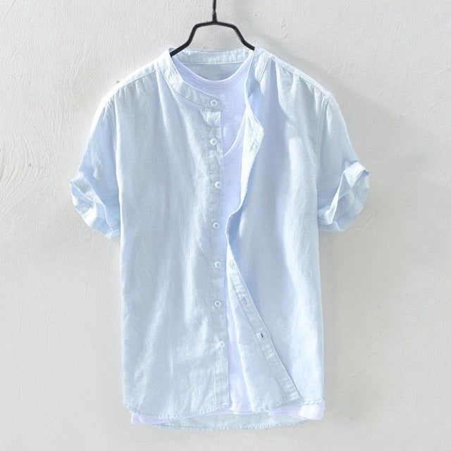 Men's Oversized Cotton Beach Shirt – Loose Summer Fit