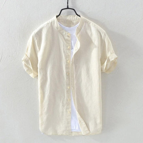 Men's Oversized Cotton Beach Shirt – Loose Summer Fit