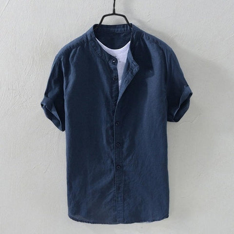 Men's Oversized Cotton Beach Shirt – Loose Summer Fit