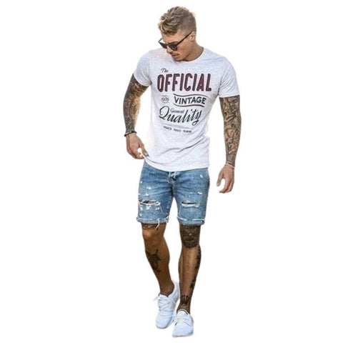 Men's Denim Shorts – Ripped Loose Fit