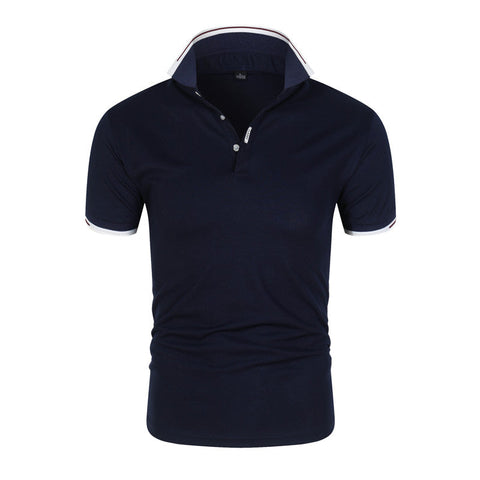 Men's Polo Shirt – Solid Lapel Short-Sleeve