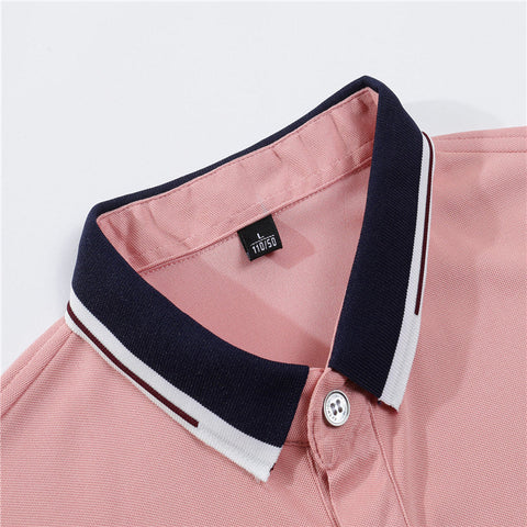 Men's Polo Shirt – Solid Lapel Short-Sleeve