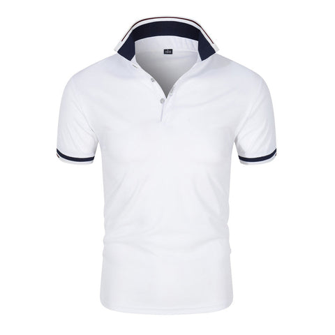 Men's Polo Shirt – Solid Lapel Short-Sleeve