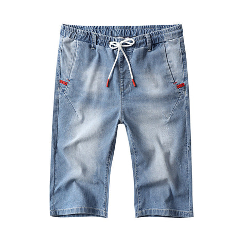 Men's Cropped Denim Shorts – Loose Harem Style