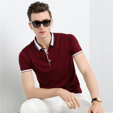 Men's Mercerized Cotton T-Shirt – Solid Short-Sleeve