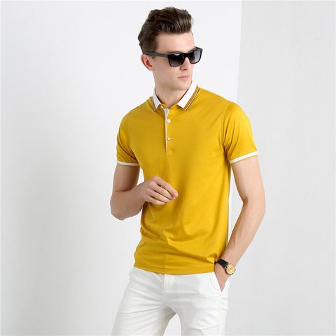 Men's Mercerized Cotton T-Shirt – Solid Short-Sleeve