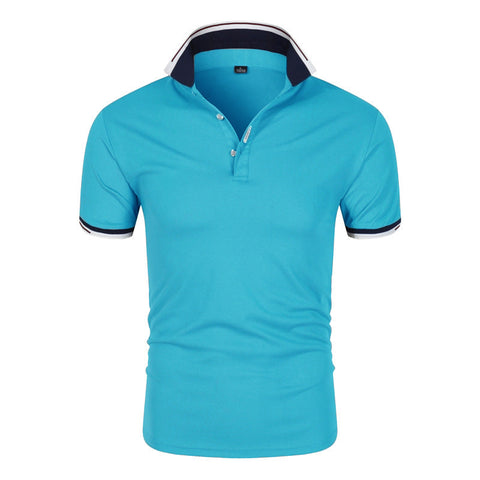 Men's Polo Shirt – Solid Lapel Short-Sleeve