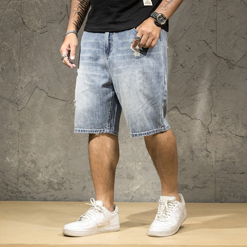Men's Denim Shorts – Stretch Five-Point