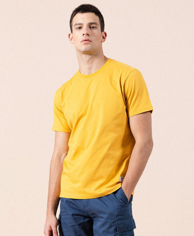 Men's Pure Cotton Round-Neck Tee – Solid All-Match