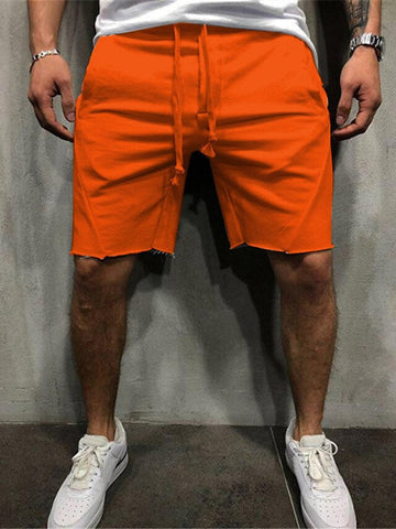 Manlyflex™ Loose Plain Elastic Waist Shorts