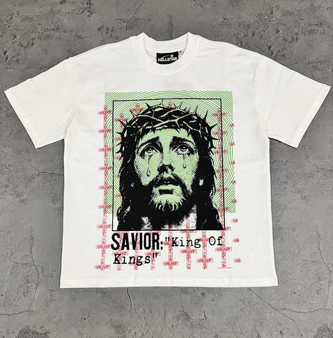 Hellstar Jesus Graphic Washed Oversized T-Shirt