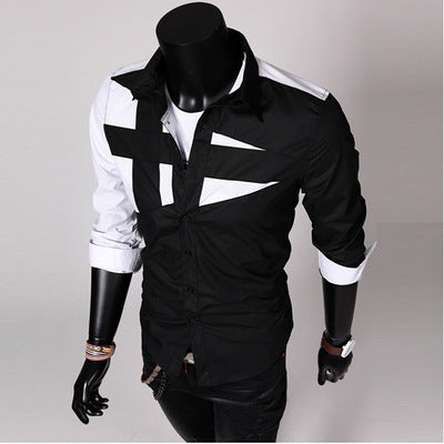 Men's Long-Sleeve Shirt – Casual Cotton Button-Up