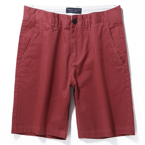 Men's Cotton Shorts – Solid Color Casual