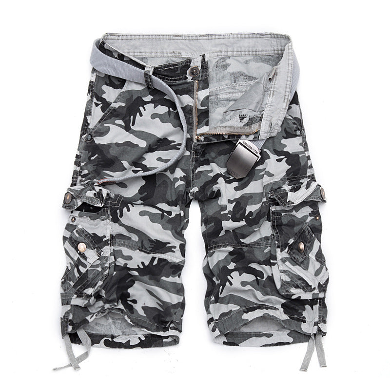 Manlyflex Men's outdoor camouflage cargo shorts