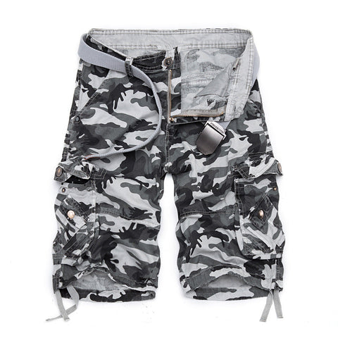 Manlyflex Men's outdoor camouflage cargo shorts