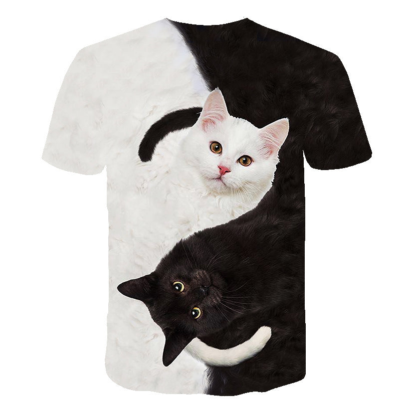 Men's Graphic T-Shirt – Clown Digital-Print Short-Sleeve