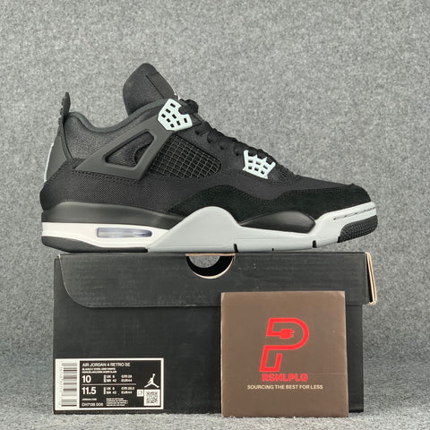Air Jordan 4 Retro SE 'Black Canvas'