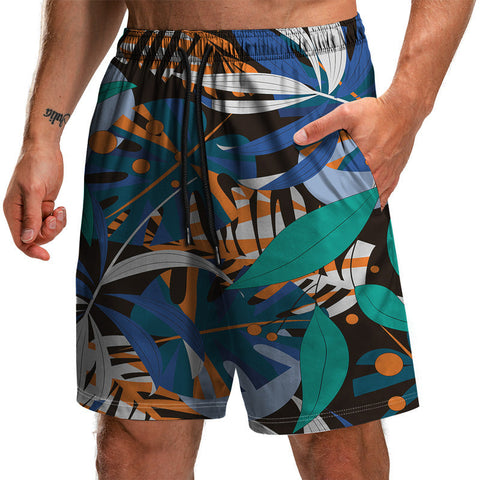 Men's Beach Shorts – Leaf 3D Print