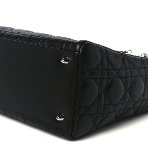 Lambskin Cannage Medium Lady Dior Black