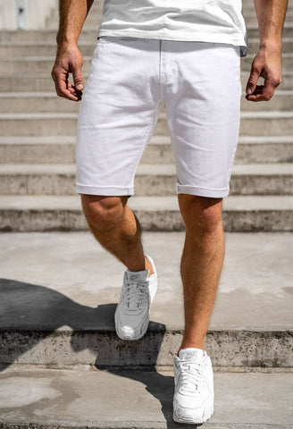 Men's Plus-Size Denim Shorts – Five-Point
