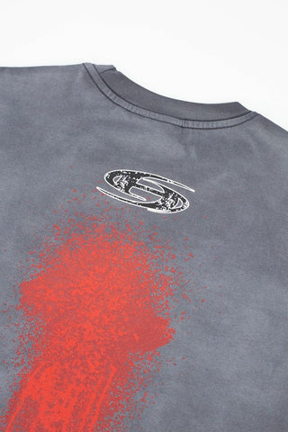 Hellstar Red Drip Gradient Vintage Washed Oversized T-Shirt