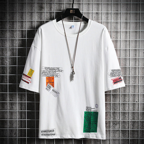 Men's Hip-Hop T-Shirt – Loose Short-Sleeve