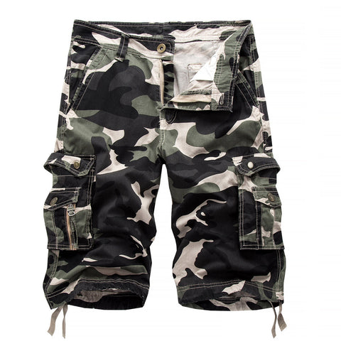 Manlyflex Men's outdoor camouflage cargo shorts