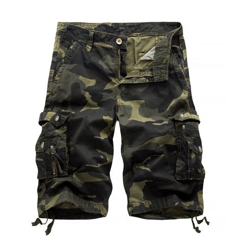 Manlyflex Men's outdoor camouflage cargo shorts