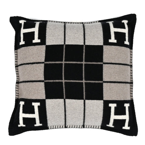 Wool Cashmere Avalon III Pillow PM Ecru Black