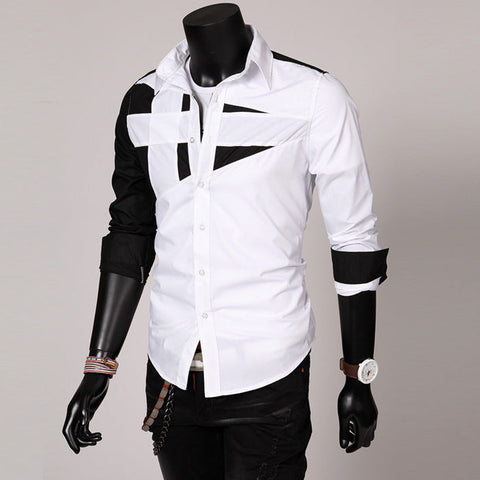Men's Long-Sleeve Shirt – Casual Cotton Button-Up