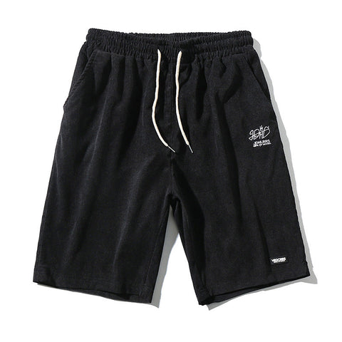 Men's Corduroy Shorts – Embroidered Loose
