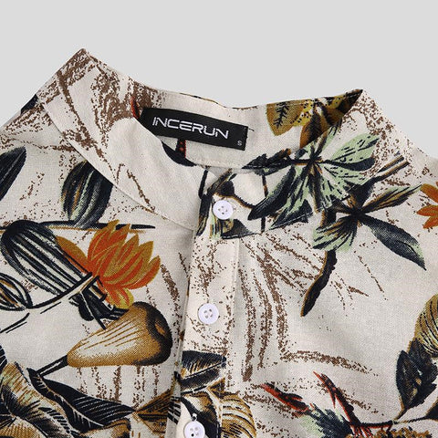 Men's Floral Shirt – Short-Sleeve Casual Button-Up